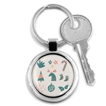Reindeer Stars Socks Stick Key Chain (Round)