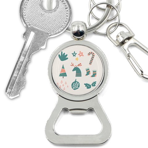 Reindeer Stars Socks Stick Bottle Opener Key Chain from ArtsNow.com Front