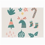 Reindeer Stars Socks Stick Large Glasses Cloth (2 Sides)