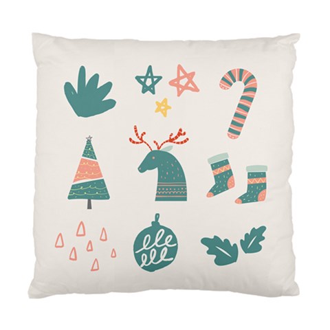 Reindeer Stars Socks Stick Standard Cushion Case (Two Sides) from ArtsNow.com Front