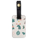 Reindeer Stars Socks Stick Luggage Tag (one side)