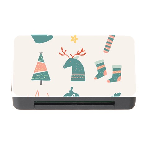 Reindeer Stars Socks Stick Memory Card Reader with CF from ArtsNow.com Front