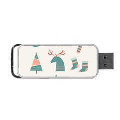 Reindeer Stars Socks Stick Portable USB Flash (Two Sides) from ArtsNow.com Back