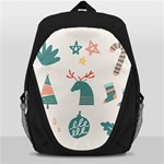 Reindeer Stars Socks Stick Backpack Bag