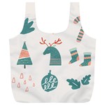 Reindeer Stars Socks Stick Full Print Recycle Bag (XL)