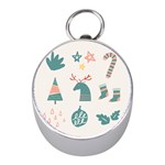 Reindeer Stars Socks Stick Mini Silver Compasses