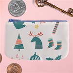 Reindeer Stars Socks Stick Large Coin Purse