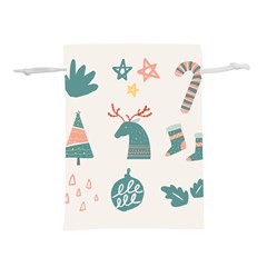 Reindeer Stars Socks Stick Lightweight Drawstring Pouch (L) from ArtsNow.com Front