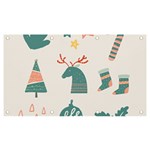 Reindeer Stars Socks Stick Banner and Sign 7  x 4 