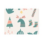Reindeer Stars Socks Stick Premium Plush Fleece Blanket (Mini)