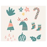 Reindeer Stars Socks Stick Premium Plush Fleece Blanket (Medium)
