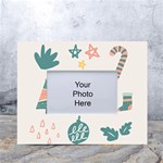Reindeer Stars Socks Stick White Tabletop Photo Frame 4 x6 
