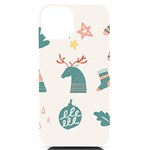 Reindeer Stars Socks Stick iPhone 14 Black UV Print Case