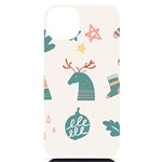 Reindeer Stars Socks Stick iPhone 14 Plus Black UV Print Case