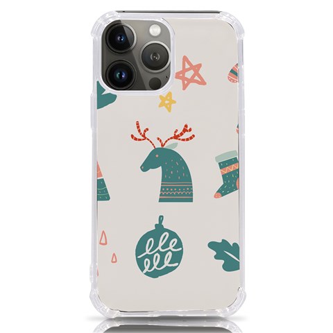 Reindeer Stars Socks Stick iPhone 13 Pro Max TPU UV Print Case from ArtsNow.com Front