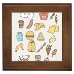 Dinner Meal Food Snack Fast Food Framed Tile