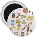 Dinner Meal Food Snack Fast Food 3  Magnets