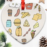 Dinner Meal Food Snack Fast Food Ornament (Heart)
