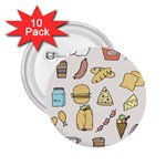 Dinner Meal Food Snack Fast Food 2.25  Buttons (10 pack) 