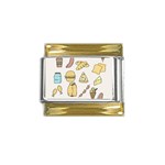 Dinner Meal Food Snack Fast Food Gold Trim Italian Charm (9mm)