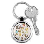 Dinner Meal Food Snack Fast Food Key Chain (Round)