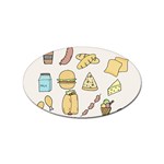 Dinner Meal Food Snack Fast Food Sticker Oval (10 pack)