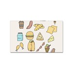 Dinner Meal Food Snack Fast Food Sticker Rectangular (10 pack)