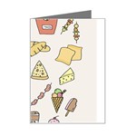 Dinner Meal Food Snack Fast Food Mini Greeting Card
