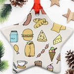 Dinner Meal Food Snack Fast Food Star Ornament (Two Sides)