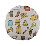 Dinner Meal Food Snack Fast Food Standard 15  Premium Round Cushions