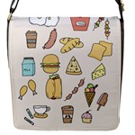 Dinner Meal Food Snack Fast Food Flap Closure Messenger Bag (S)