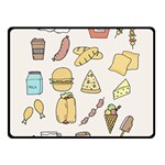 Dinner Meal Food Snack Fast Food Two Sides Fleece Blanket (Small)