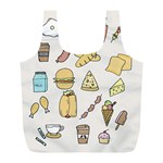 Dinner Meal Food Snack Fast Food Full Print Recycle Bag (L)