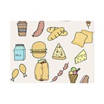 Dinner Meal Food Snack Fast Food Premium Plush Fleece Blanket (Mini)