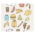 Dinner Meal Food Snack Fast Food Premium Plush Fleece Blanket (Small)