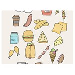 Dinner Meal Food Snack Fast Food Premium Plush Fleece Blanket (Extra Small)