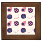 Fruits Halves Pattern Design Framed Tile