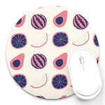 Fruits Halves Pattern Design Round Mousepad