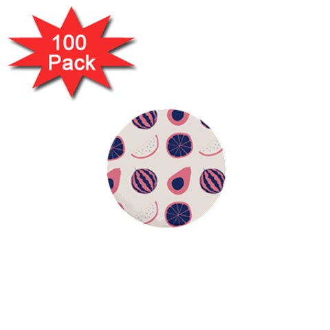 Fruits Halves Pattern Design 1  Mini Buttons (100 pack)  from ArtsNow.com Front