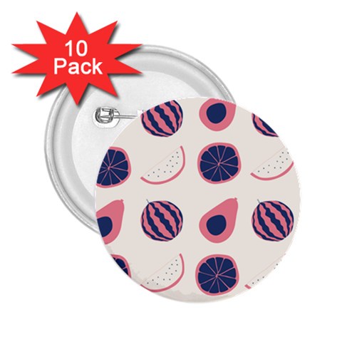 Fruits Halves Pattern Design 2.25  Buttons (10 pack)  from ArtsNow.com Front