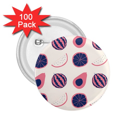 Fruits Halves Pattern Design 2.25  Buttons (100 pack)  from ArtsNow.com Front