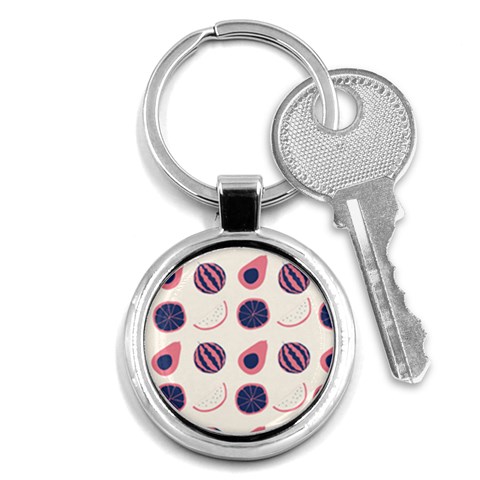 Fruits Halves Pattern Design Key Chain (Round) from ArtsNow.com Front