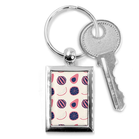 Fruits Halves Pattern Design Key Chain (Rectangle) from ArtsNow.com Front