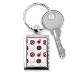 Fruits Halves Pattern Design Key Chain (Rectangle)