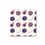 Fruits Halves Pattern Design Square Magnet