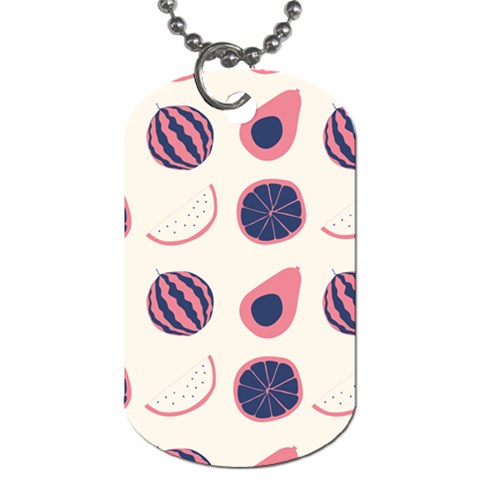 Fruits Halves Pattern Design Dog Tag (One Side) from ArtsNow.com Front