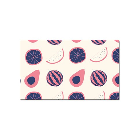 Fruits Halves Pattern Design Sticker Rectangular (10 pack) from ArtsNow.com Front