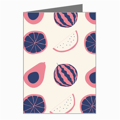 Fruits Halves Pattern Design Greeting Card from ArtsNow.com Left