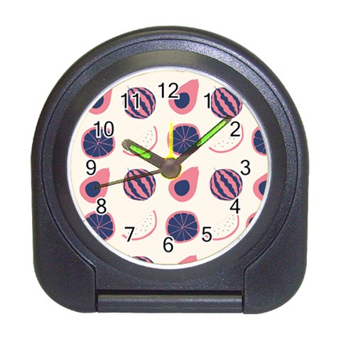 Fruits Halves Pattern Design Travel Alarm Clock from ArtsNow.com Front