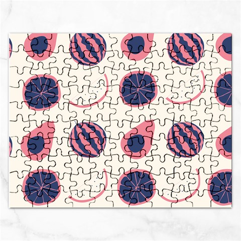 Fruits Halves Pattern Design Rectangular Jigsaw Puzzl from ArtsNow.com Front